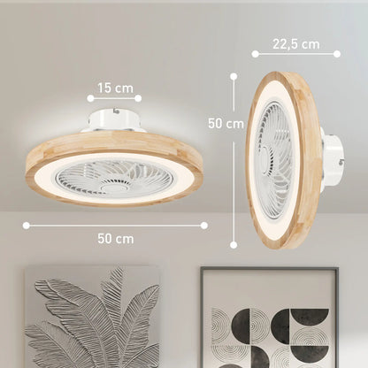 Nancy's Grado Plafondventilator - Aanpasbare Verlichting - Timer - Eikenhout