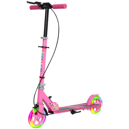 Nancy's Colorno Step - Kinderstep - Verlichte Wielen - Verstelbaar - Roze