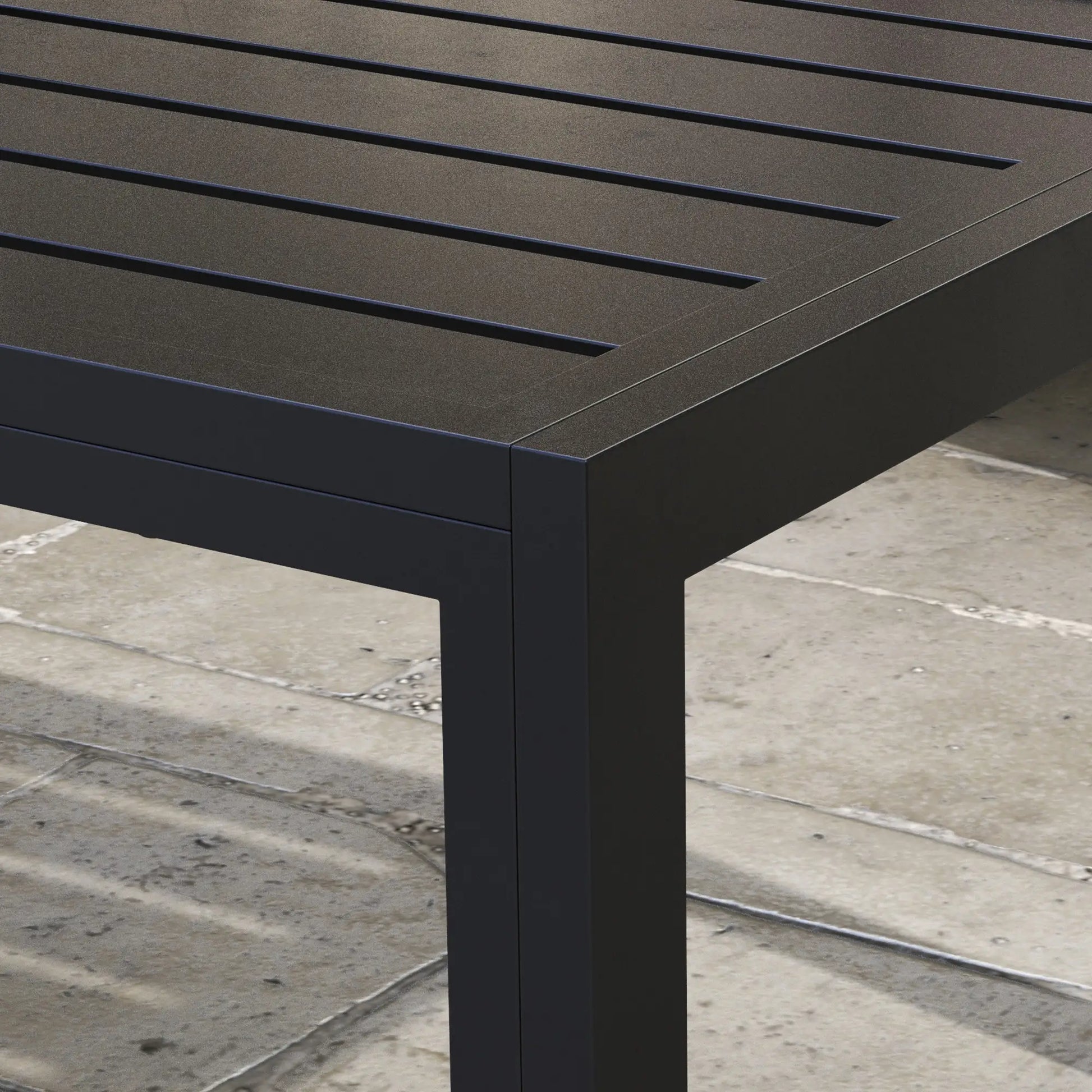 Nancy's Cecina Tuintafel - Terrastafel - Salontafel voor Buiten - Zwart - Staal -± 100 x 60 x 45 cm