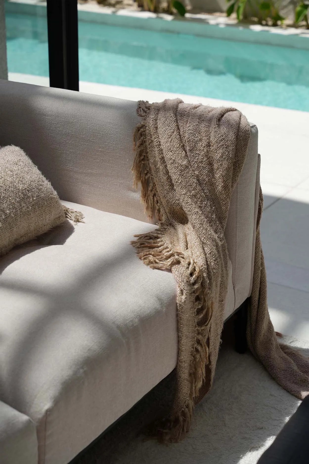 Bazar Bizar S'il vous Plaid - Beige - Katoen - 130 x 170 cm