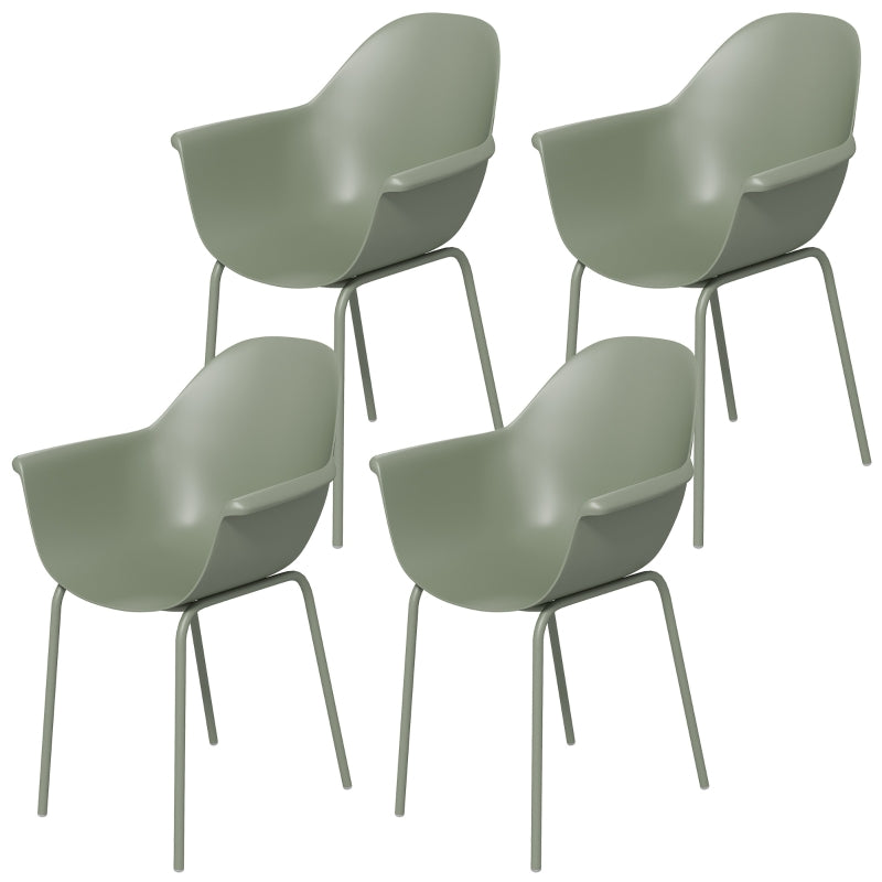 Nancy's Gardeny Garden chairs - Patio chairs - Set of 4 - Green