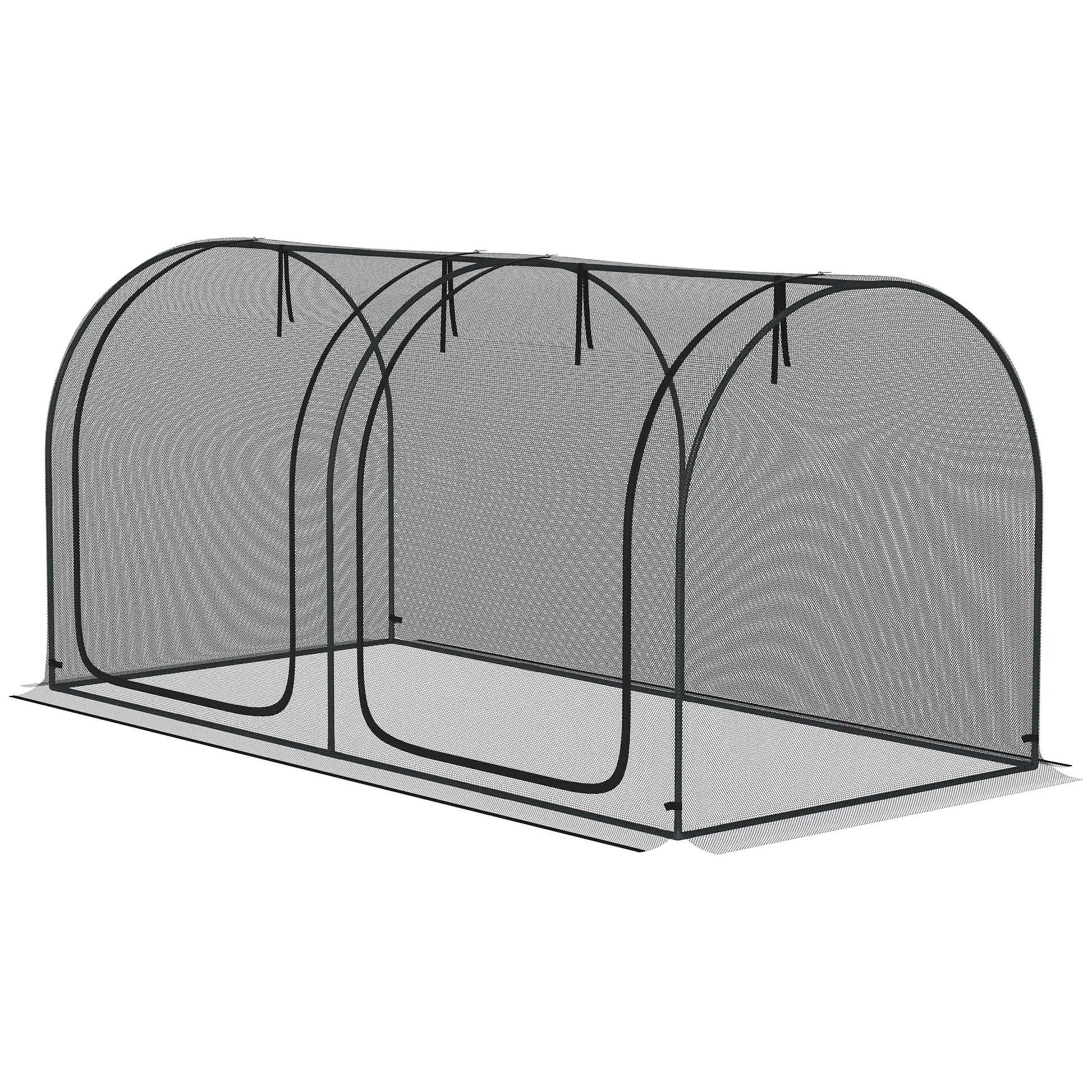 Nancy's Alcobertas Plantenbescherming Net - Tuinnet - Zwart - ± 250 x 120 x 120 cm
