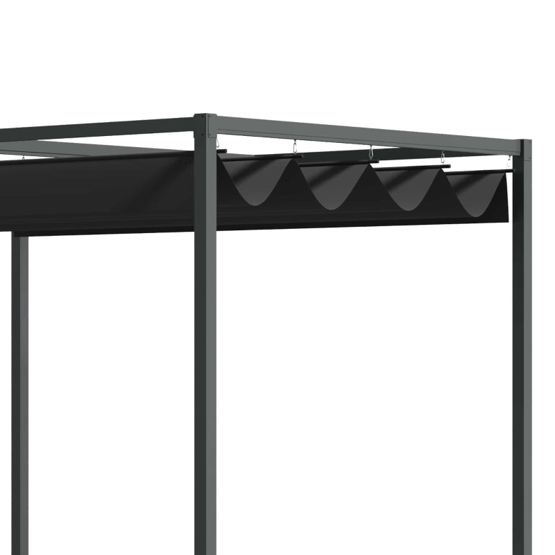 Nancy's Strove Pergola - Tuinpaviljoen - Zonwering - UV-Bestendig Zonnedak - Zwart - ± 300 x 215 x 220 cm