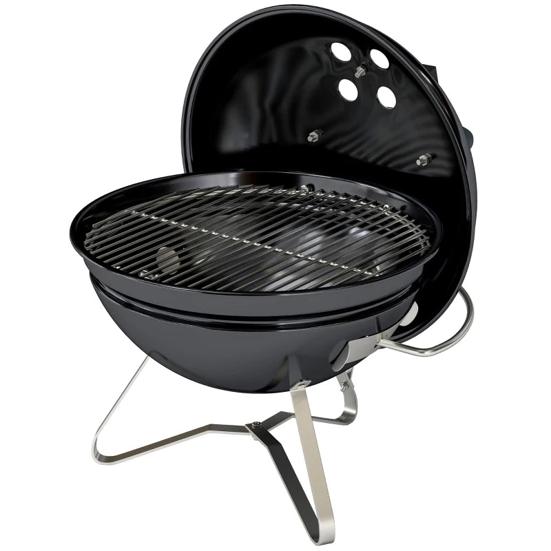 Nancy's Scorzè Kogelbarbecue - Houtskoolbarbecue - Robuust - Weerbestendig - Draagbaar - Zwart