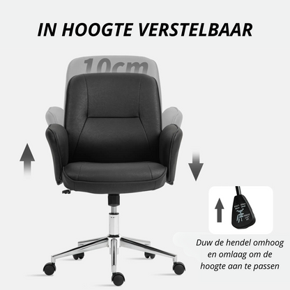 Nancy's Barro Bureaustoel - Directiestoel - Draaistoel - Verstelbaar - Ergonomisch - Zwart