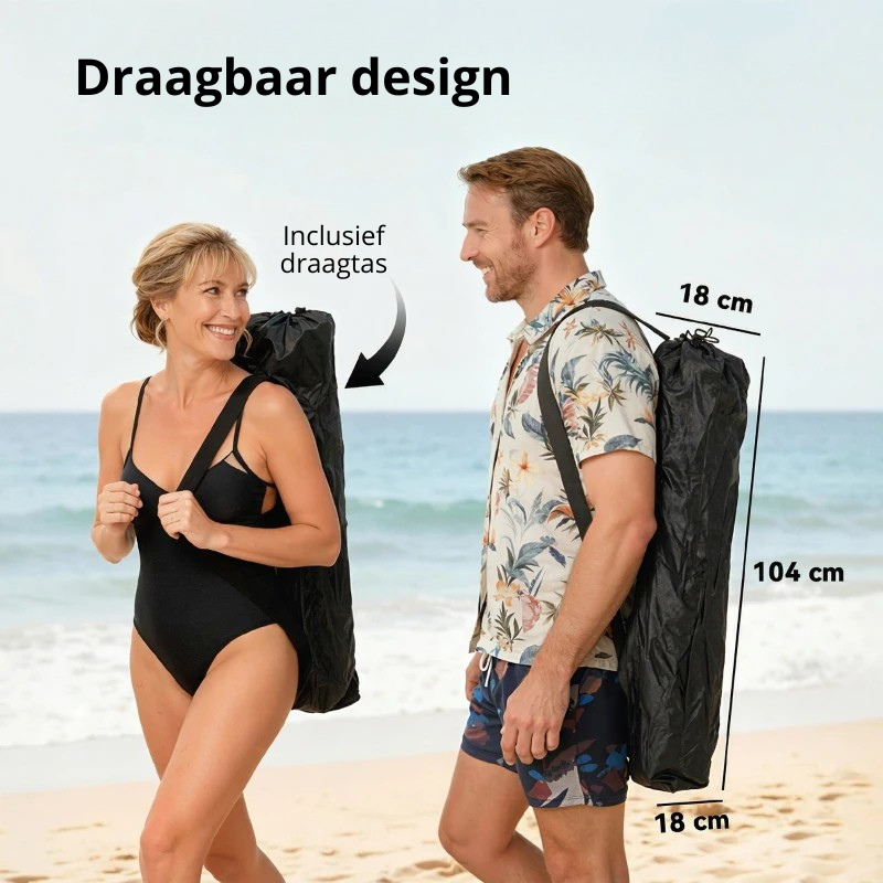Nancy's Soliera Kampeerstoelen - Set van 2 - Campingstoelen - 4 Ligstanden - Opvouwbaar - Grijs / Zwart
