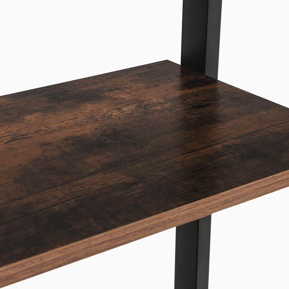 Nancy's Renton Boekenregaal - Boekenkast - Boekenrek - Wandrek - Vintage Bruin - ± 55 x 35 x 170 cm