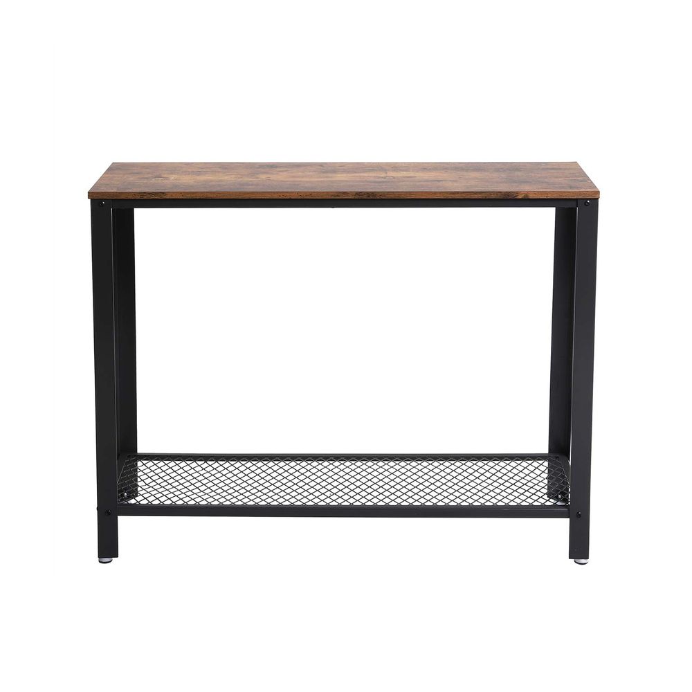 Table console Nancy's Leigh Industriel - Noir - Marron - Buffet - Table d'appoint - 101,5 x 35 x 80 cm (LxLxH)