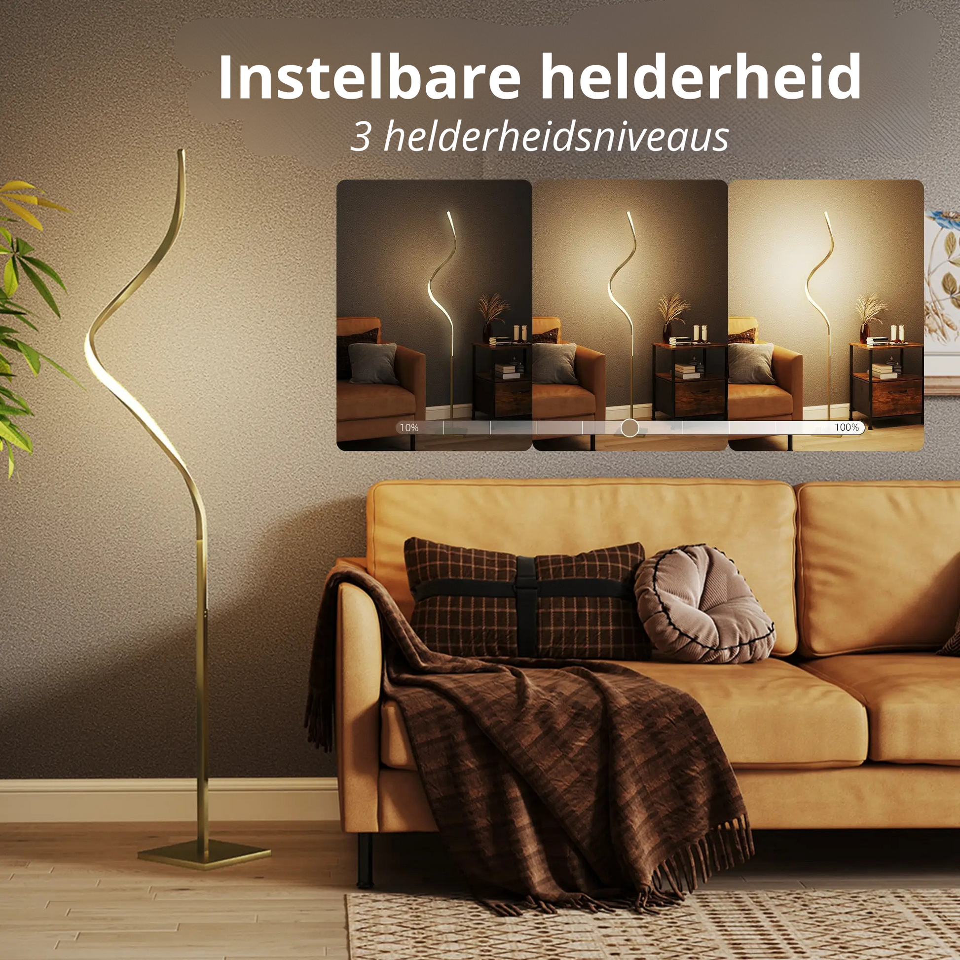 Nancy's Galveias Vloerlamp - Staande Lamp - Verlichting - Goud