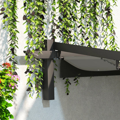 Nancy's Susegana Terrasoverkapping - Uitschuifbaar dak - Paviljoen - UV-Bescherming - Grijs - ± 295 x 295 x 200/230 cm