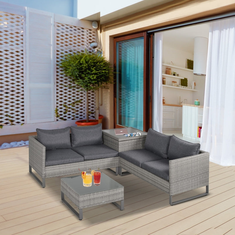 Nancy's Chilly Loungeset - Tuin set - Loungebank - 3-delige lounge set