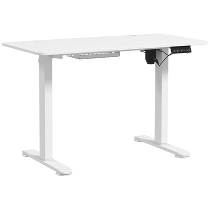 Nancy's Ascea Verstelbaar Bureau - Zit-Sta Bureau - Elektrisch Bureau - Wit - ± 120 x 60 x 72-116 cm