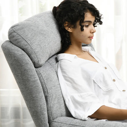 Nancy's Apiro Fauteuil - Relaxfauteuil - Relaxstoel - Draaibaar - Grijs - Chenille / Staal