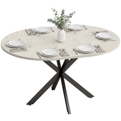 Nancy's Tossicia Eettafel Ovaal - Uitschuifbare eettafel - Tafel ovaal - Grijs / Zwart - MDF / Staal