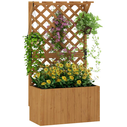 Nancy's Chiusi Plantenbak - Plantenrek - Plantenbed - Dennenhout - ± 65 x 35 x 120 cm