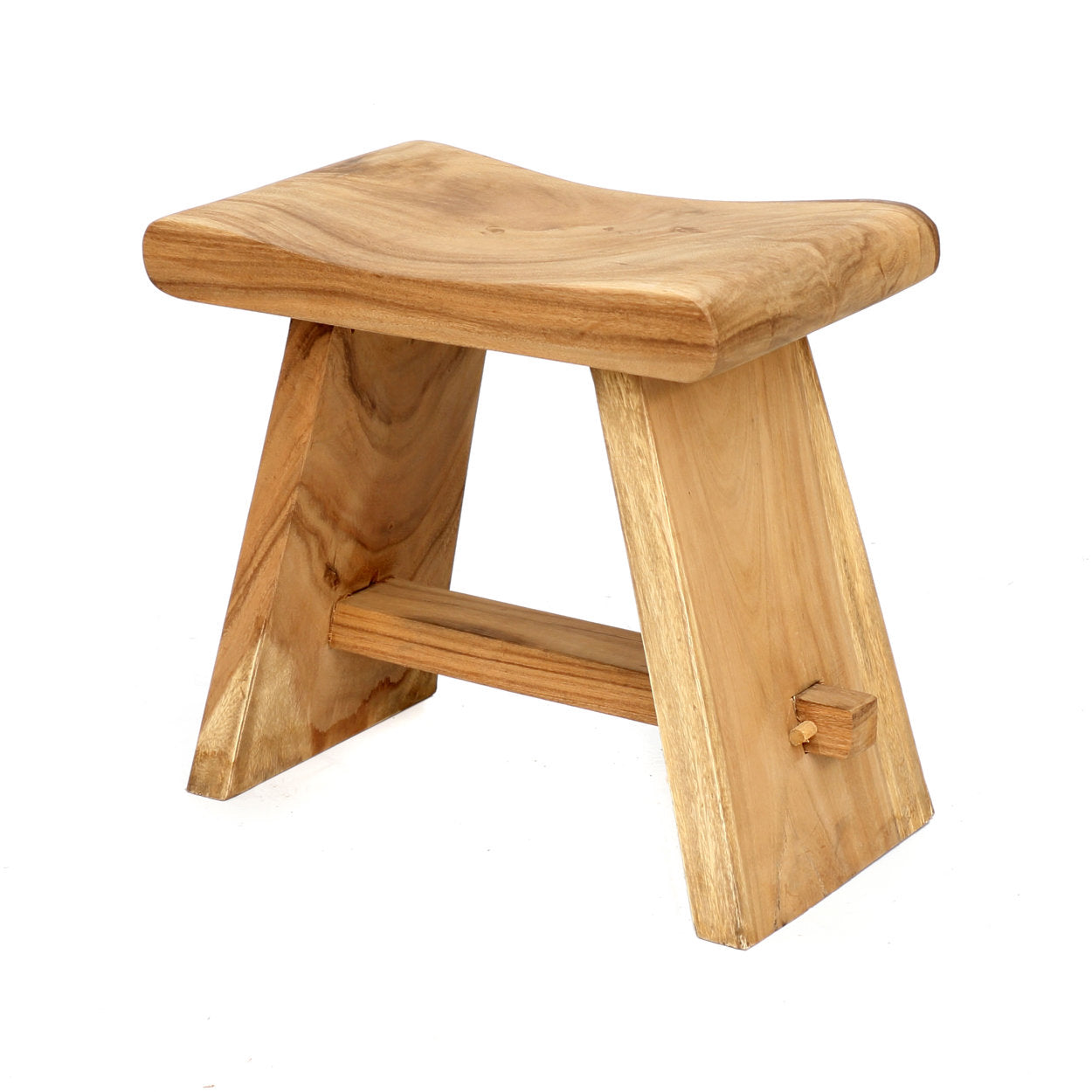 Bazar Bizar Suar Chair - Stool - Natural - Suarwood - 50 x 30 x 45 cm