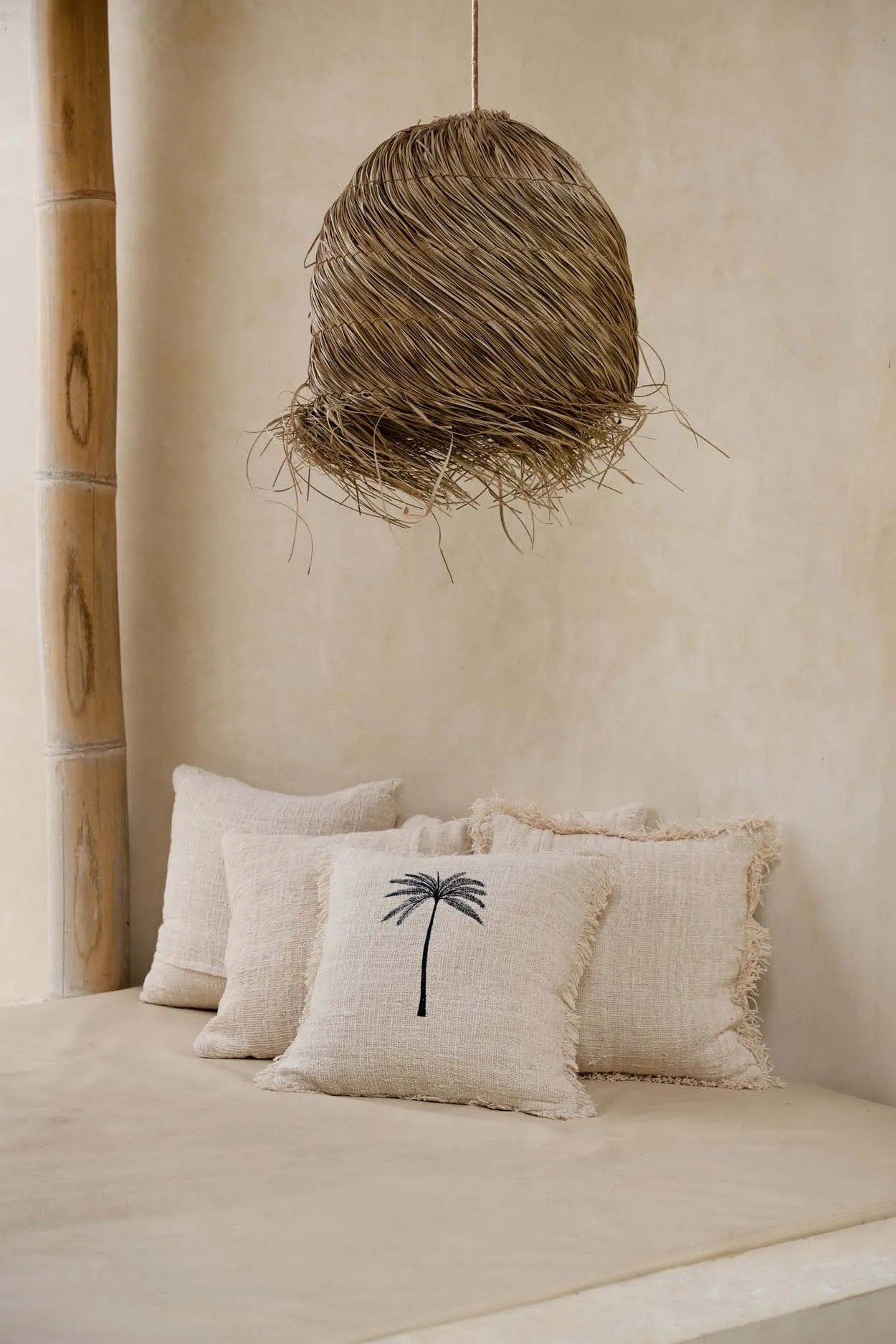 Bazar Bizar Wicked Hanglamp - Naturel - Gras - 50 x 50 x 50 cm