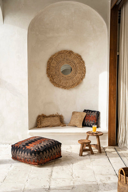 Bazar Bizar Yatai Kruk - Naturel - Teak hout - ± Ø 30 x 25 cm