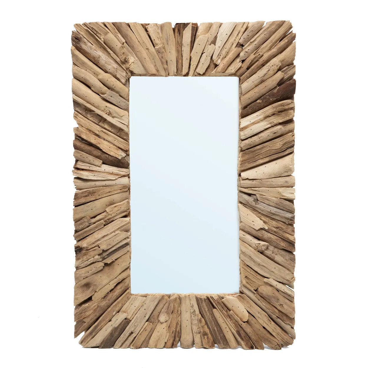 Bazar Bizar Driftwood Framed Mirror - Natural - Driftwood - ± 40 x 60 cm