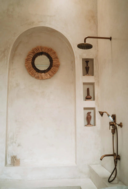 Bazar Bizar Mowgli Spiegel - Naturel - Gras - Ø 60 cm