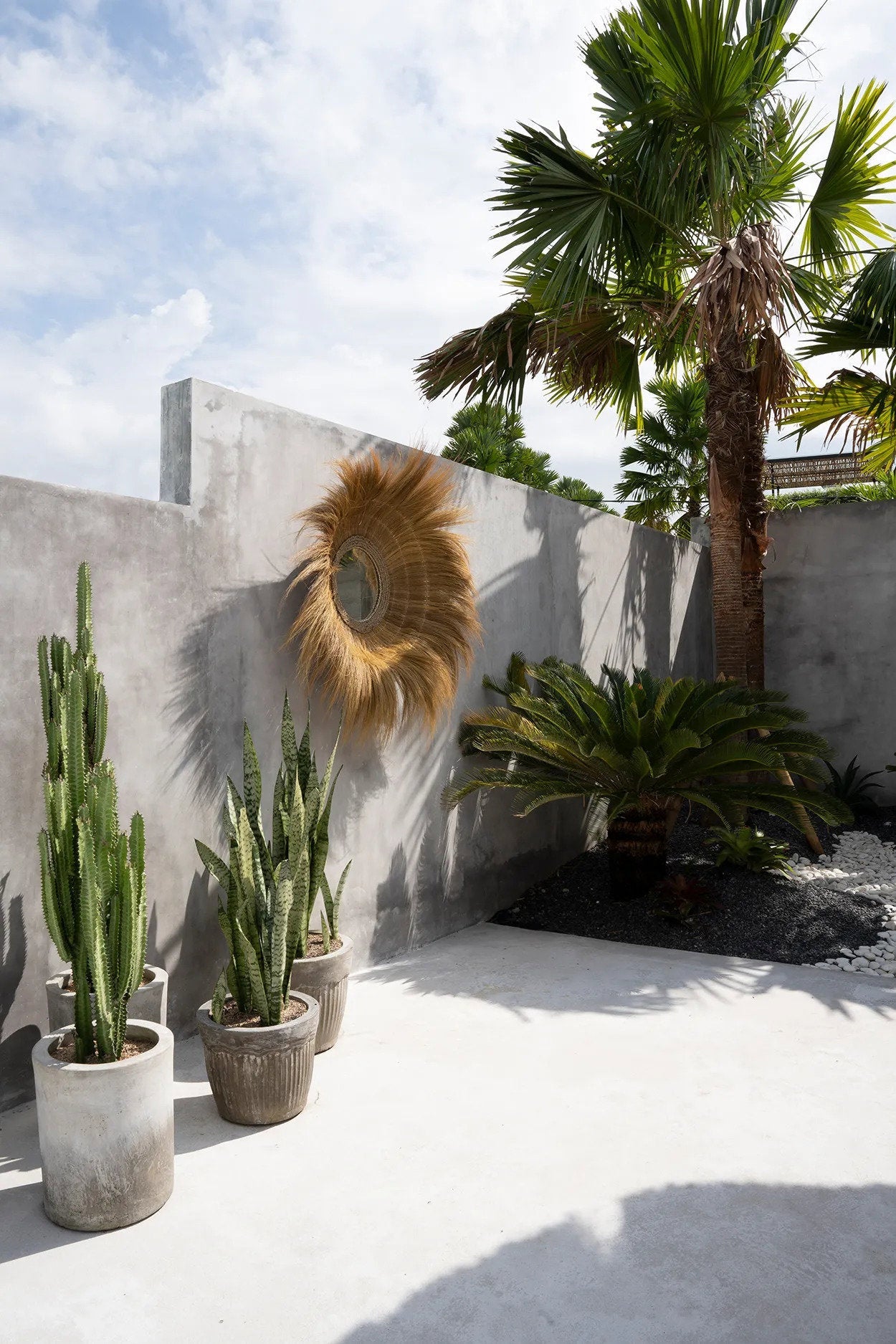 Bazar Bizar Sunken Forest Spiegel - Naturel - Gras - Ø 90 cm