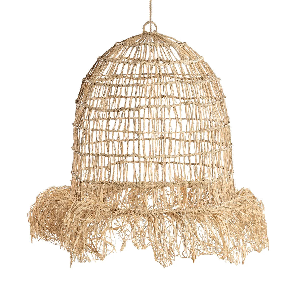 Bazar Bizar Casita Lampe Suspendue - Naturel - Herbe - 60 x 60 x 85 cm