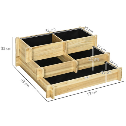 Nancy's Mazzaron Plantenbak - Bloembak - Verhoogd Bloembed - Tuinbed - Hout - ± 95 x 95 x 35 cm