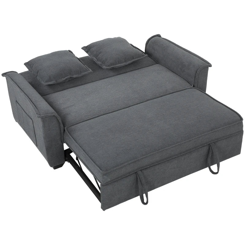 Nancy's Spresiano Slaapbank - Ligbank - Logeerbed - Grijs / Zwart - Chenille Look