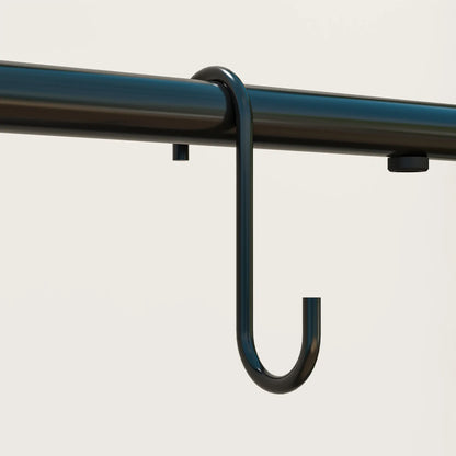 Nancy's Runa Plantenrek - Plantenstandaard - Bloemenstandaard - Zwart - Staal - ± 75 x 25 x 135 cm