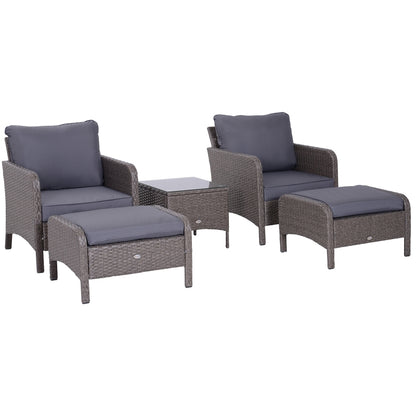 Nancy's Dursley Loungestoelen - Lounge Set - 5-delig - Grijs