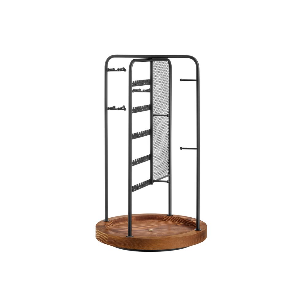 Nancy's Covilha Sieradenhouder - Sieraden rek - Sieradenstandaard - Draaibaar - Zwart - Staal - Nancy Homestore