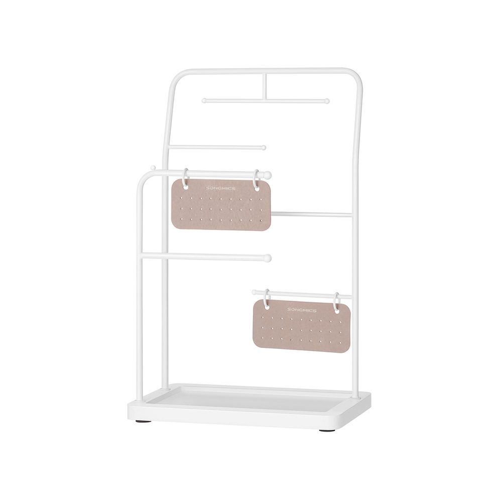 Nancy's Casegas Sieradenhouder - Sieraden rek - Sieradenstandaard - Wit - Staal / Fluweel - Nancy Homestore