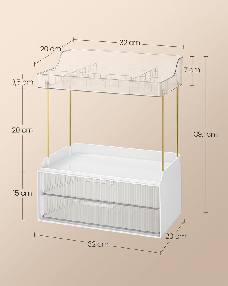 Nancy's Fajarda Make Up Organizer - Make Up Kastje - Make Up Opberger - 4 Niveaus - Transparant - Nancy Homestore