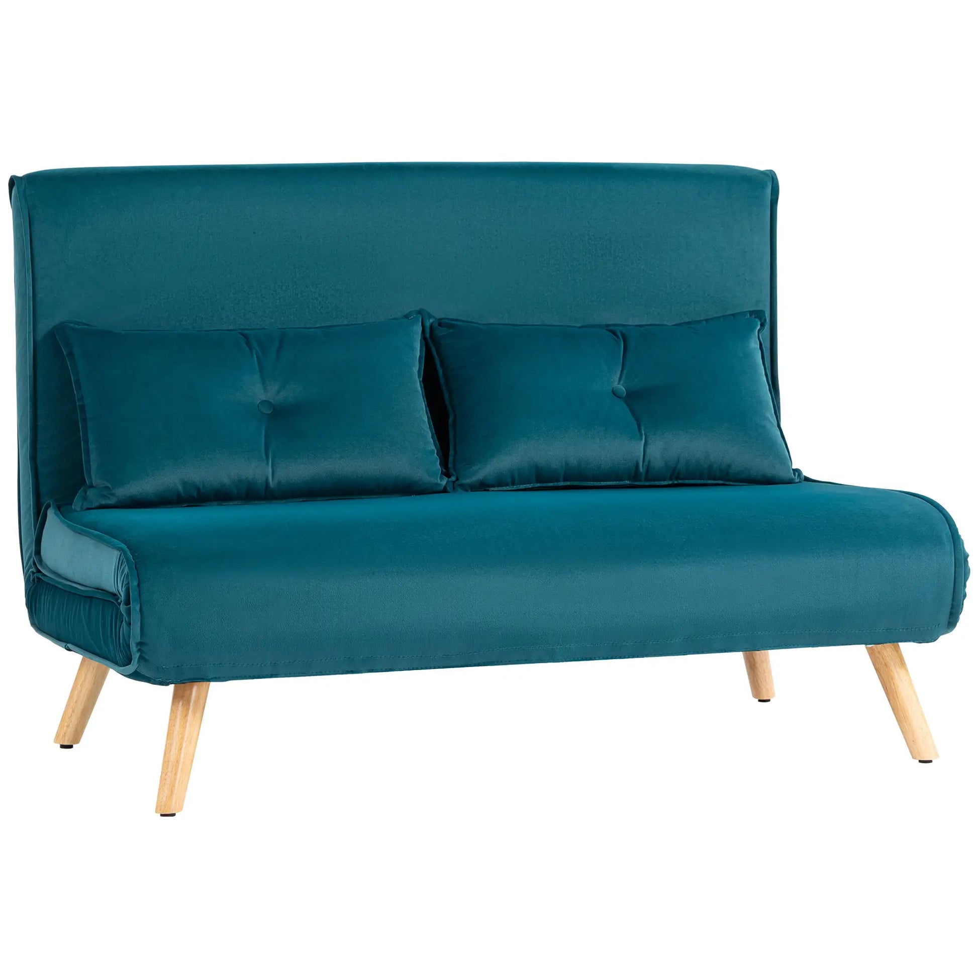 Nancy's Malles Slaapbank - Slaapfauteuil - Tweezitligstoel - Donkergroen - Fluweel