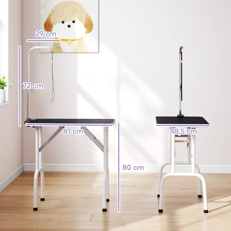 Nancy's Pontey Hondentafel - Honden trimtrafel - Hondentrimmer - Staal - ± 80 x 50 x 80 cm