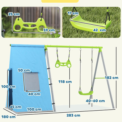 Nancy's Dozza Speeltoestel - Kinderschommel - Speelset - Speeltent - ± 280 x 180 x 180 cm