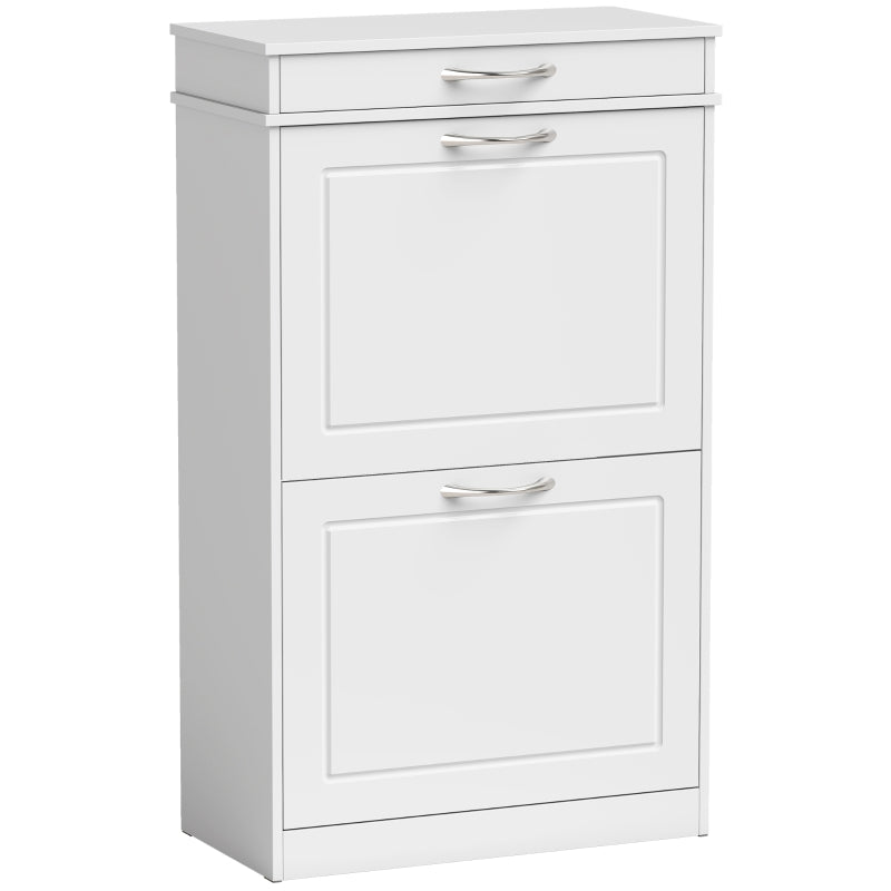 Nancy's Telese Schoenenkast - Opbergkast voor schoenen - Verstelbare indeling - Wit - MDF - ± 55 x 25 x 90 cm