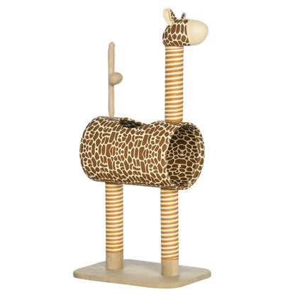 Nancy's Tortora Kattenboom - Klimboom voor katten - Krabpaal in Giraffeontwerp - Beige - ± 50 x 35 x 100 cm