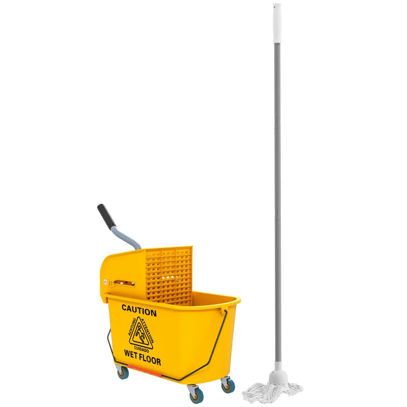 Nancy's Murlo Schoonmaakwagen - Schoonmaakkar - Schoonmaakemmer - Geel - 20 Liter