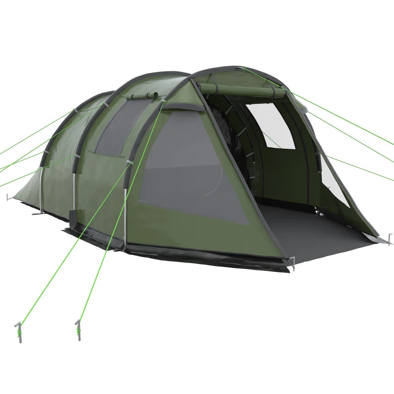 Tente de camping Nancy's Agadao - Tente de camping - 3 à 4 personnes - Vert - ± 475 x 265 x 170 cm