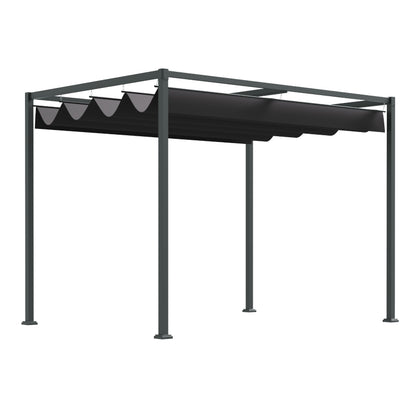 Nancy's Strove Pergola - Tuinpaviljoen - Zonwering - UV-Bestendig Zonnedak - Zwart - ± 300 x 215 x 220 cm
