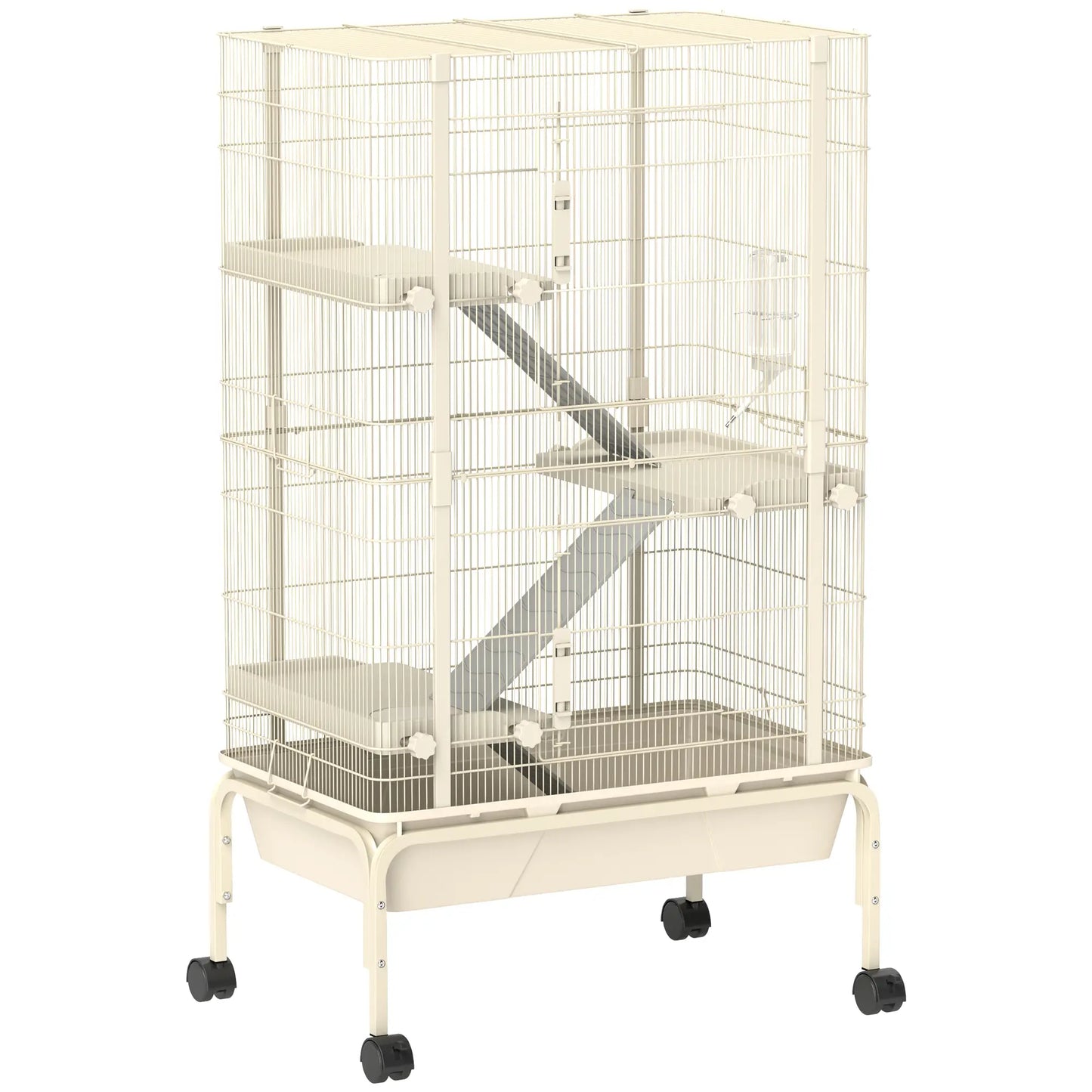 Nancy's Foza Knaagdierkooi - Hamsterkooi - Beige - ± 70 x 45 x 120 cm