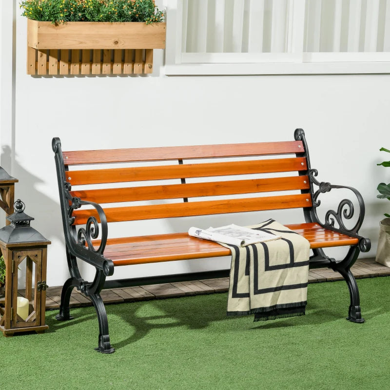 Nancy's Resuttano Tuinbank - Parkbankje - Balkonbank - Teak - ± 120 x 65 x 80 cm