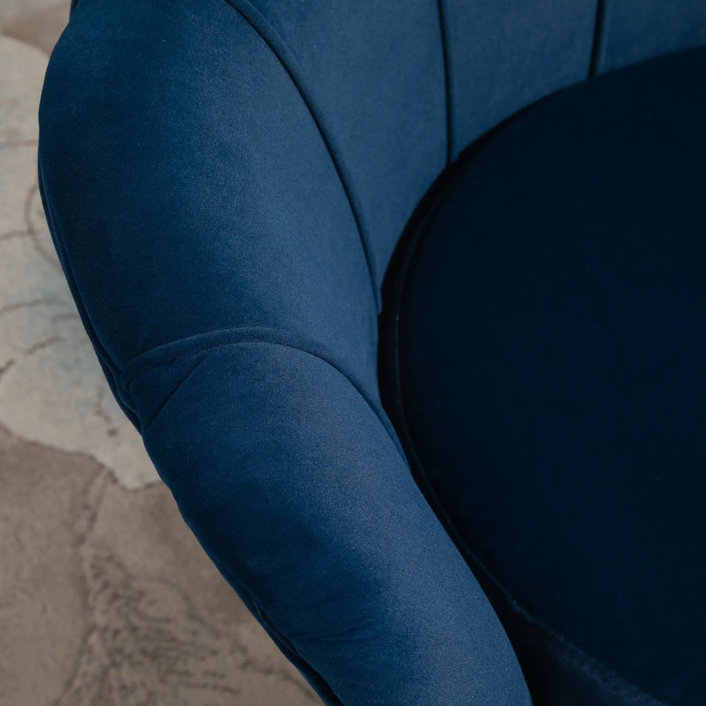 Nancy's Cunevo Fauteuil - Loungestoel - Relaxstoel - Blauw / Goud - Fluweel