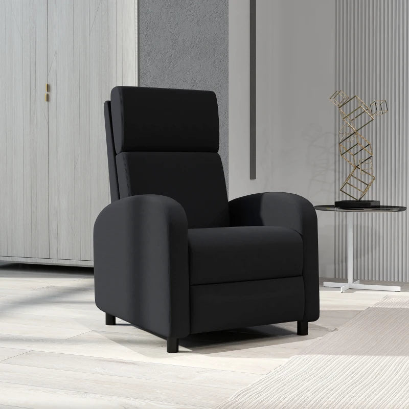 Nancy's Paesana Relaxfauteuil - Loungestoel - Relaxstoel - Zwart - Linnen look