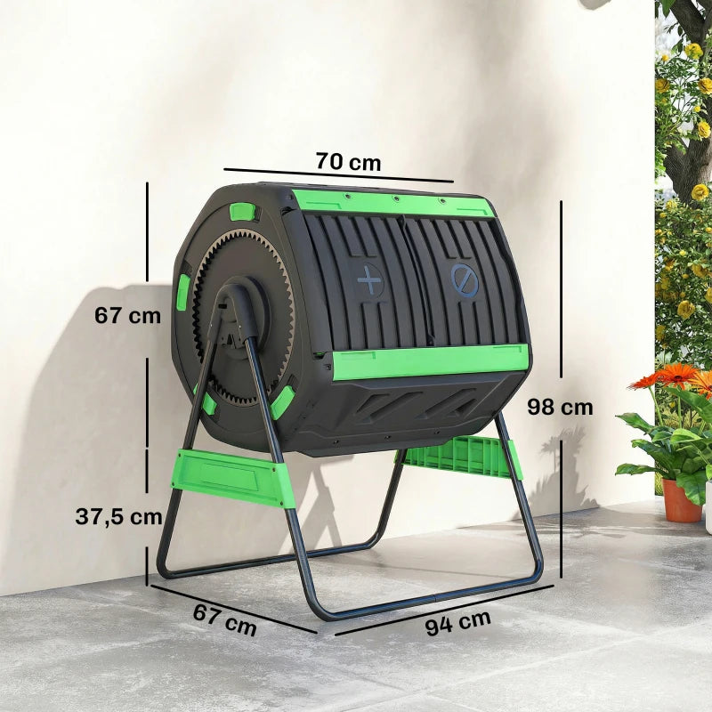 Nancy's Ramiseto Composter - Compostbak - Composteerder - Tuincomposter - Groen - ± 95 x 65 x 100 cm