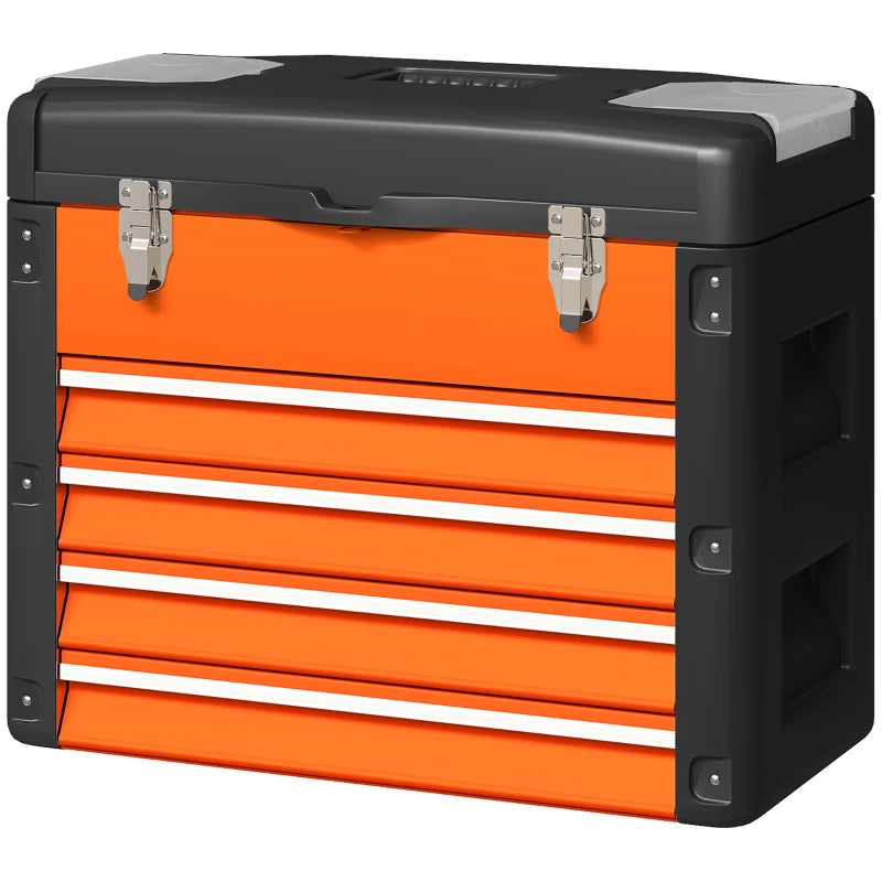 Nancy's Narzole Gereedschapskist - Gereedschapskoffer - Oranje / Zwart - Staal - ± 50 x 25 x 40 cm