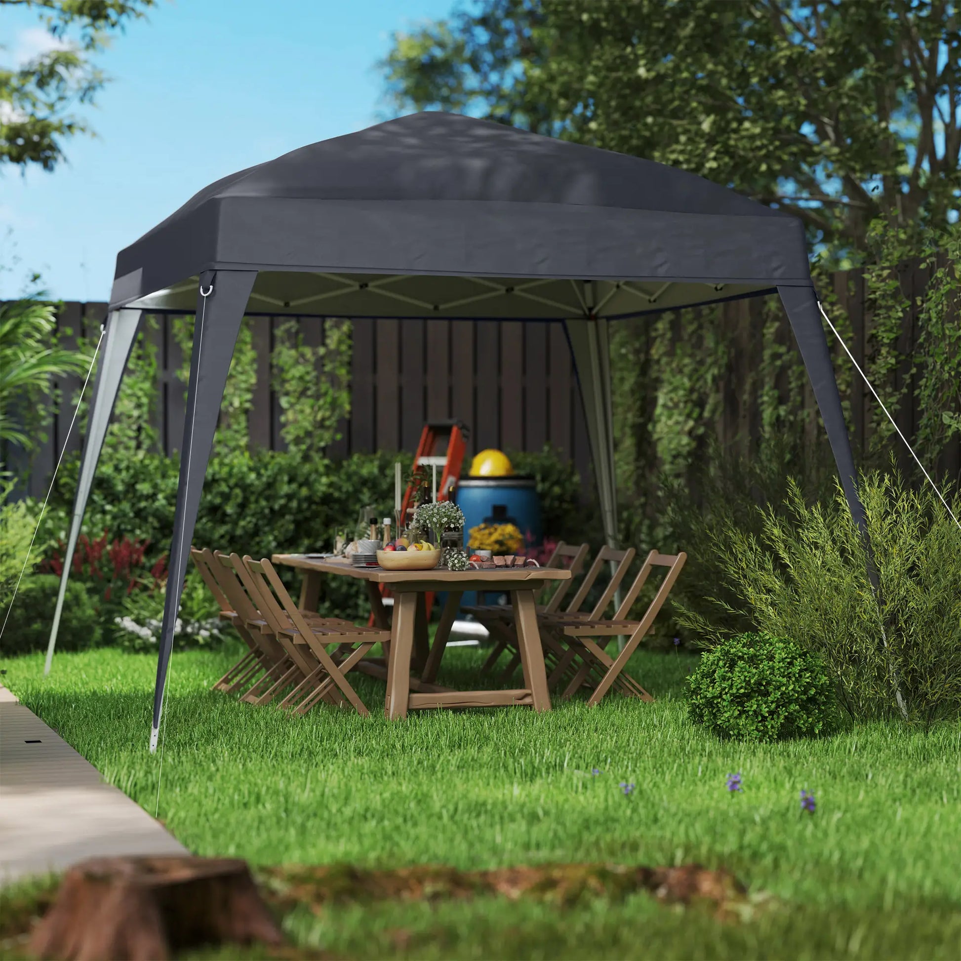 Nancy's Friestas Partytent Overkapping - Paviljoendak - Donkergrijs - 240 x 240 cm