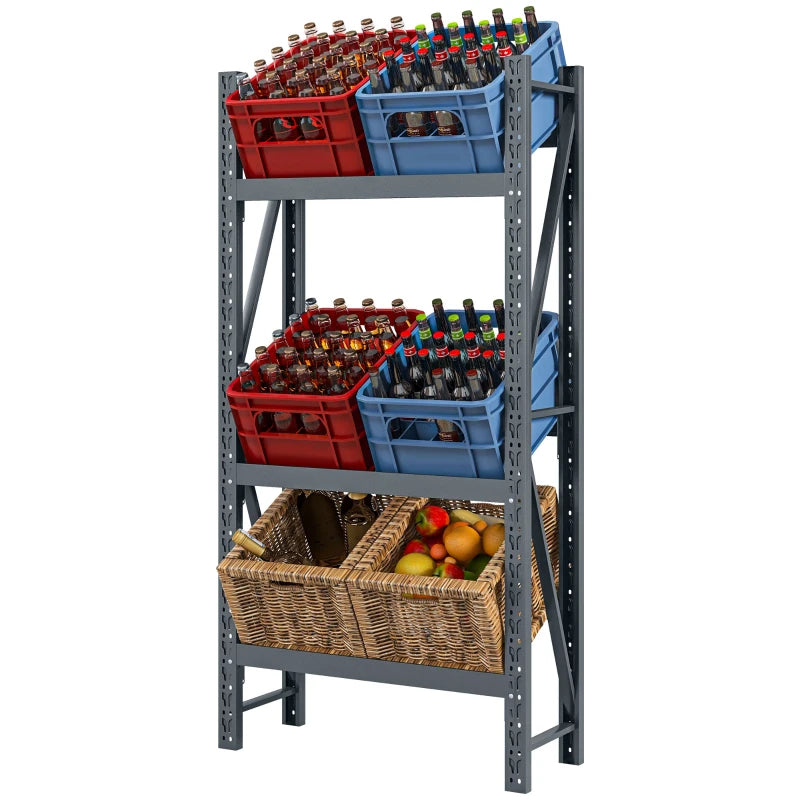 Nancy's Macinhata Krattenrek - Stellingkast - Grijs - Staal - 80 x 30 x 160 cm