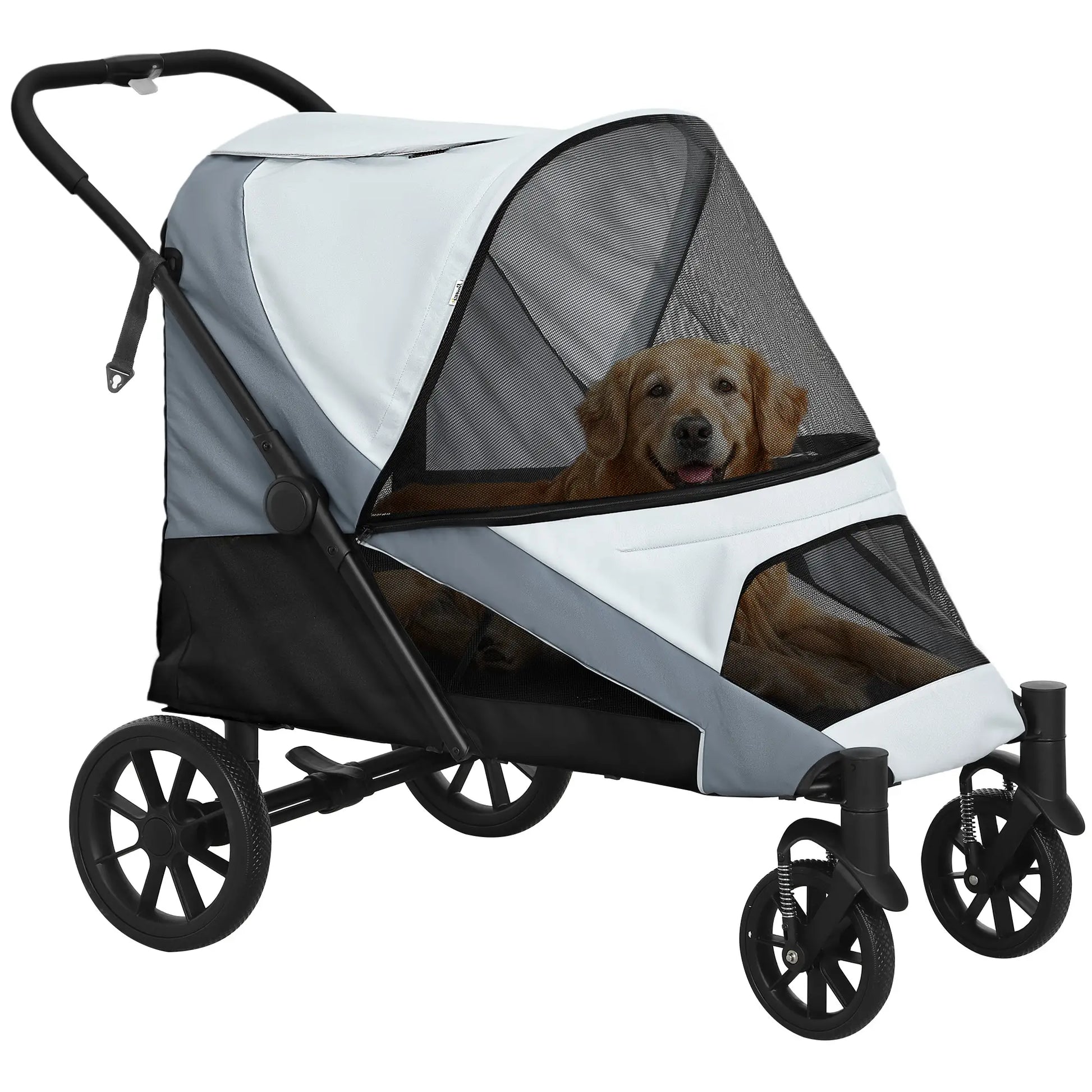 Nancy's Collesalvetti Reiswagen voor Huisdieren - Hondenbuggy - Kattenbuggy - Grijs